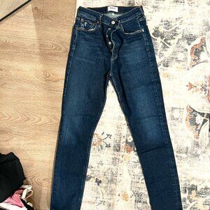 Agolde dark wash slim straight leg with stretch size 25